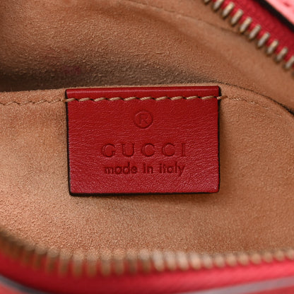 Gucci Calfskin Matelasse Mini GG Marmont Chain Shoulder Bag Hibiscus Red 6 of 12