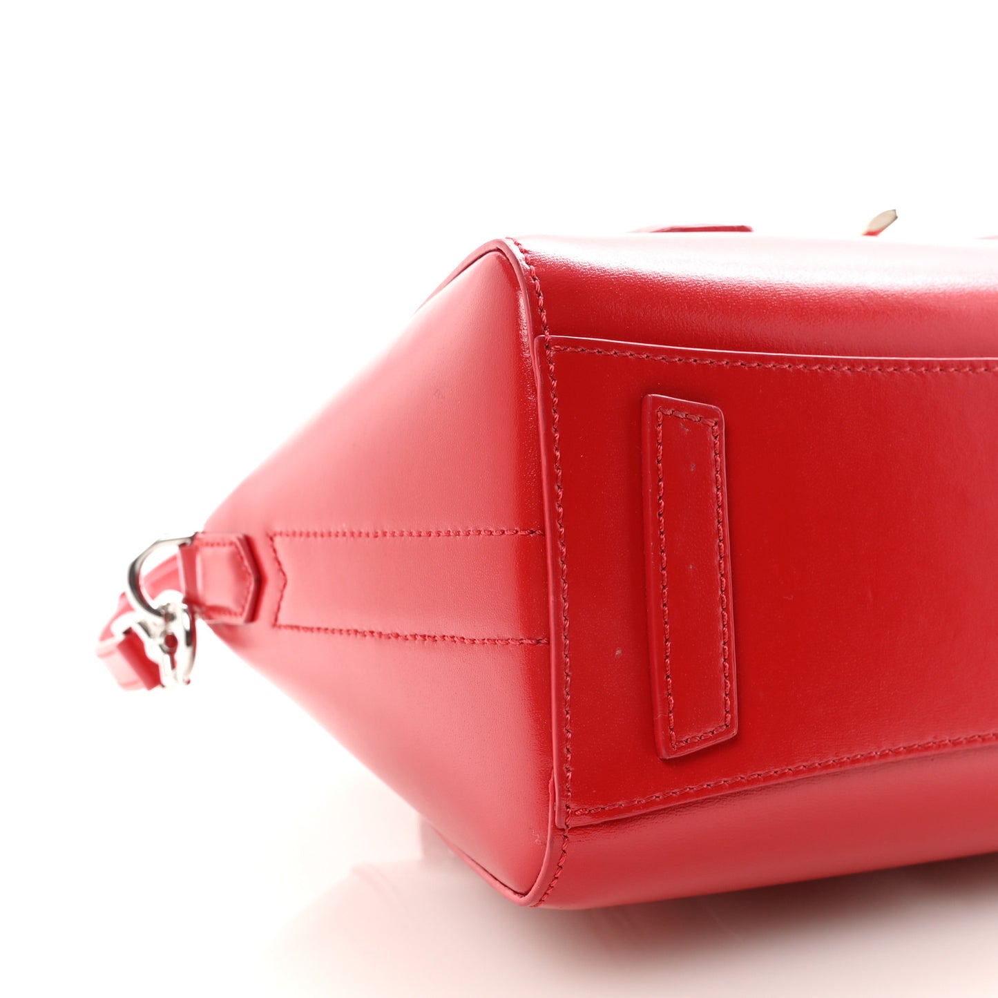 Box Calfskin Mini Lock Antigona Shoulder Bag Red