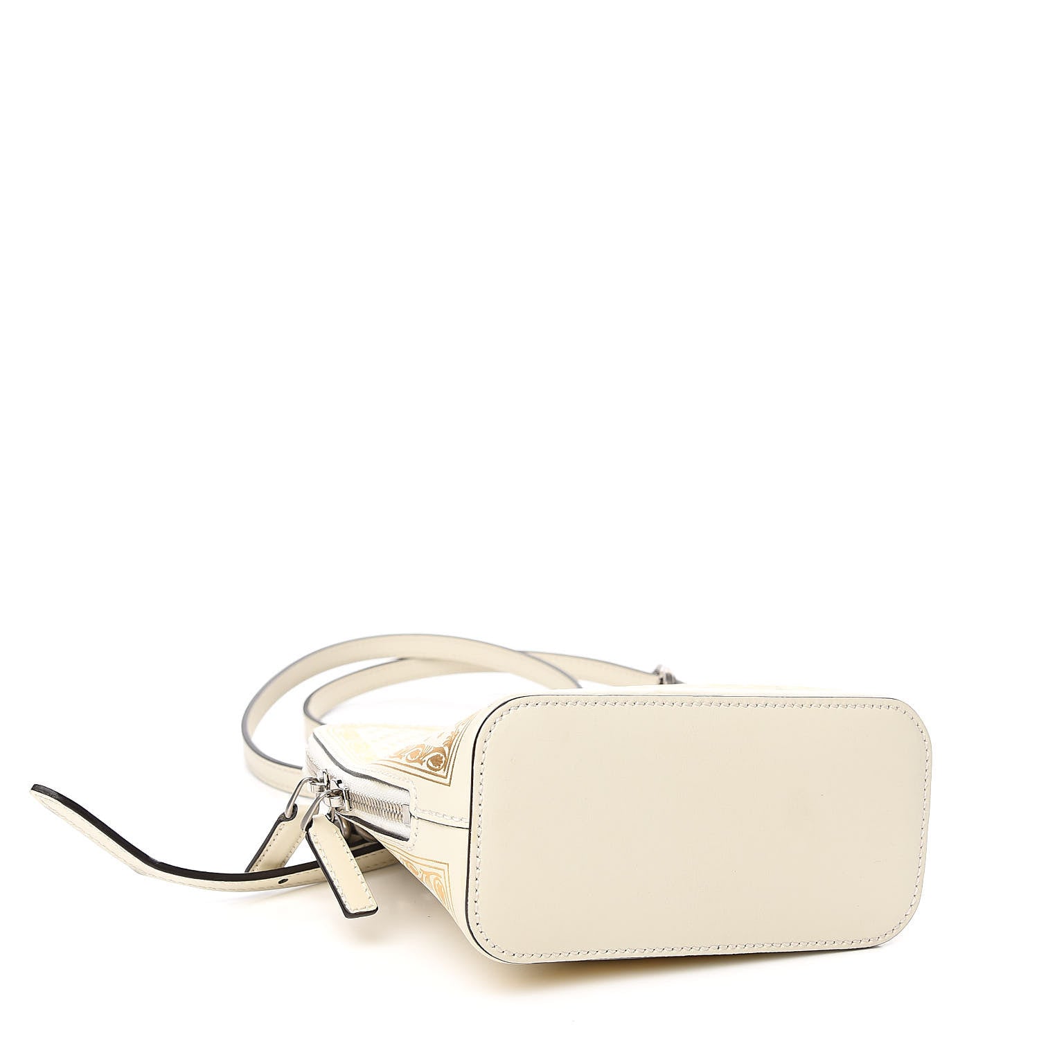 Gucci X SEGA Calfskin GUCCY Stars Mini Dome Shoulder Bag Mystic White Gold 4 of 9