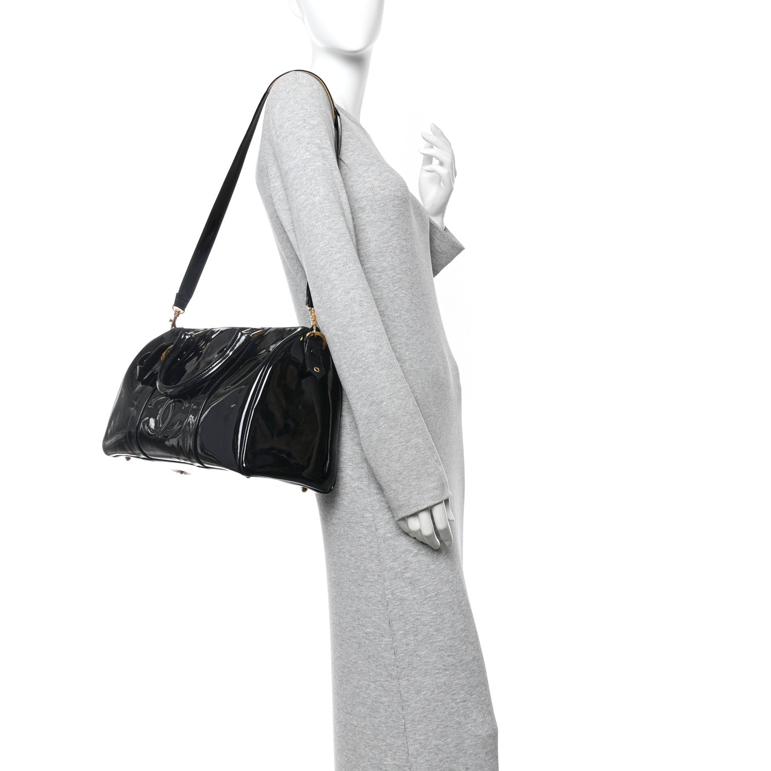 Chanel Patent Timeless CC Duffel Bag Black 2 of 15