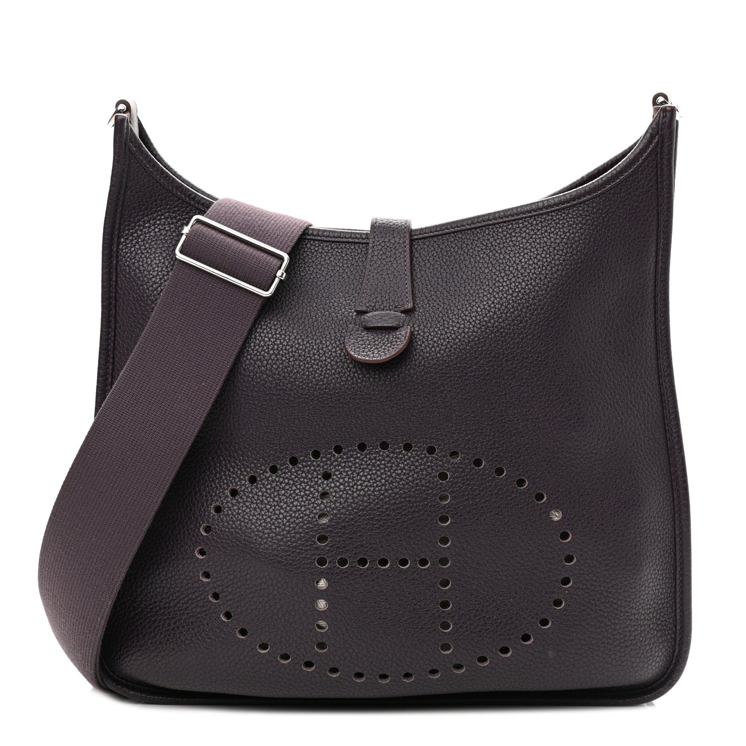 Hermes Taurillon Clemence Evelyne III GM Raisin 1 of 16