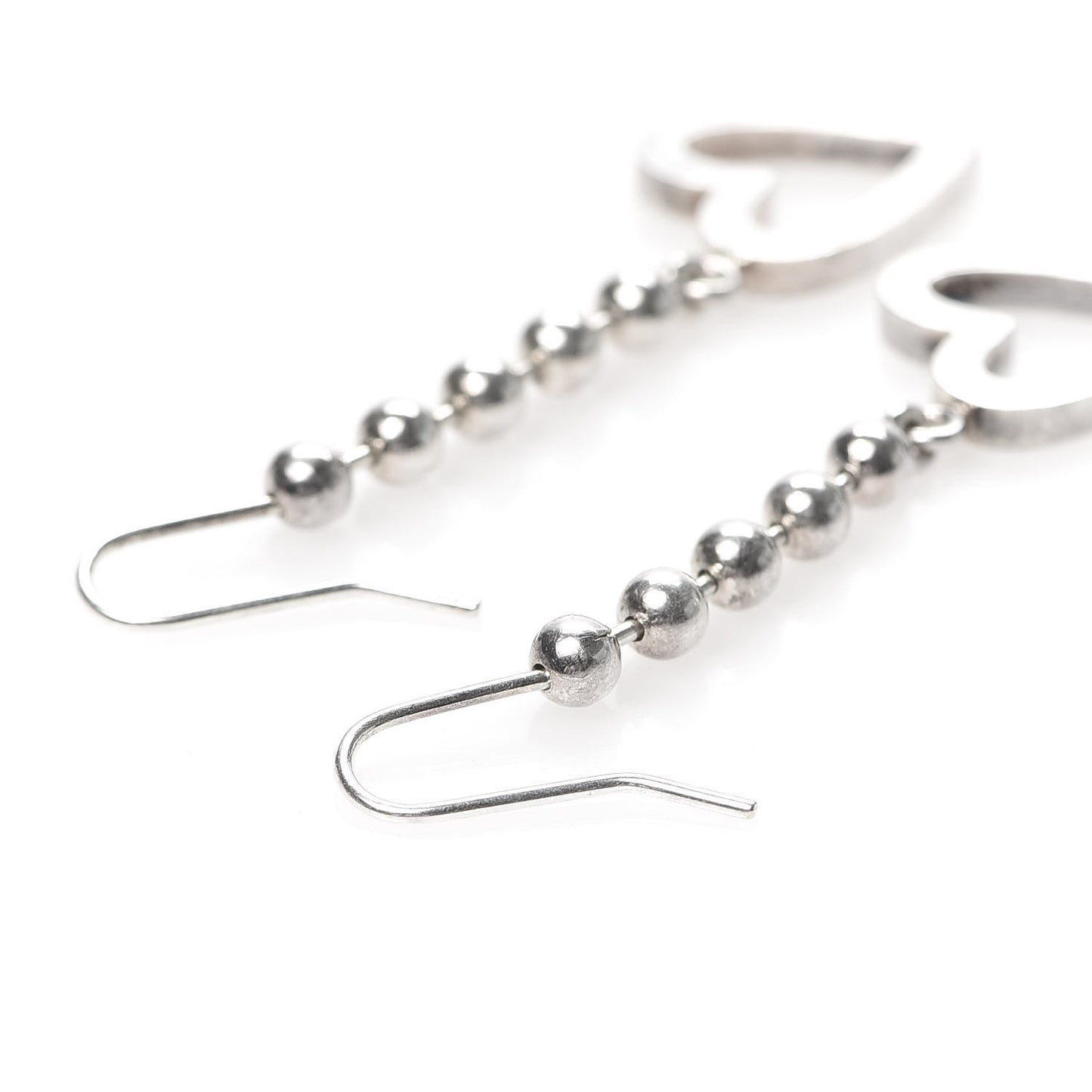 Sterling Silver Heart Drop Earrings