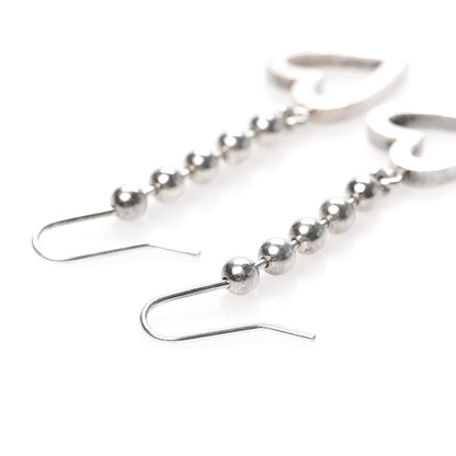 Gucci Sterling Silver Heart Drop Earrings 4 of 4