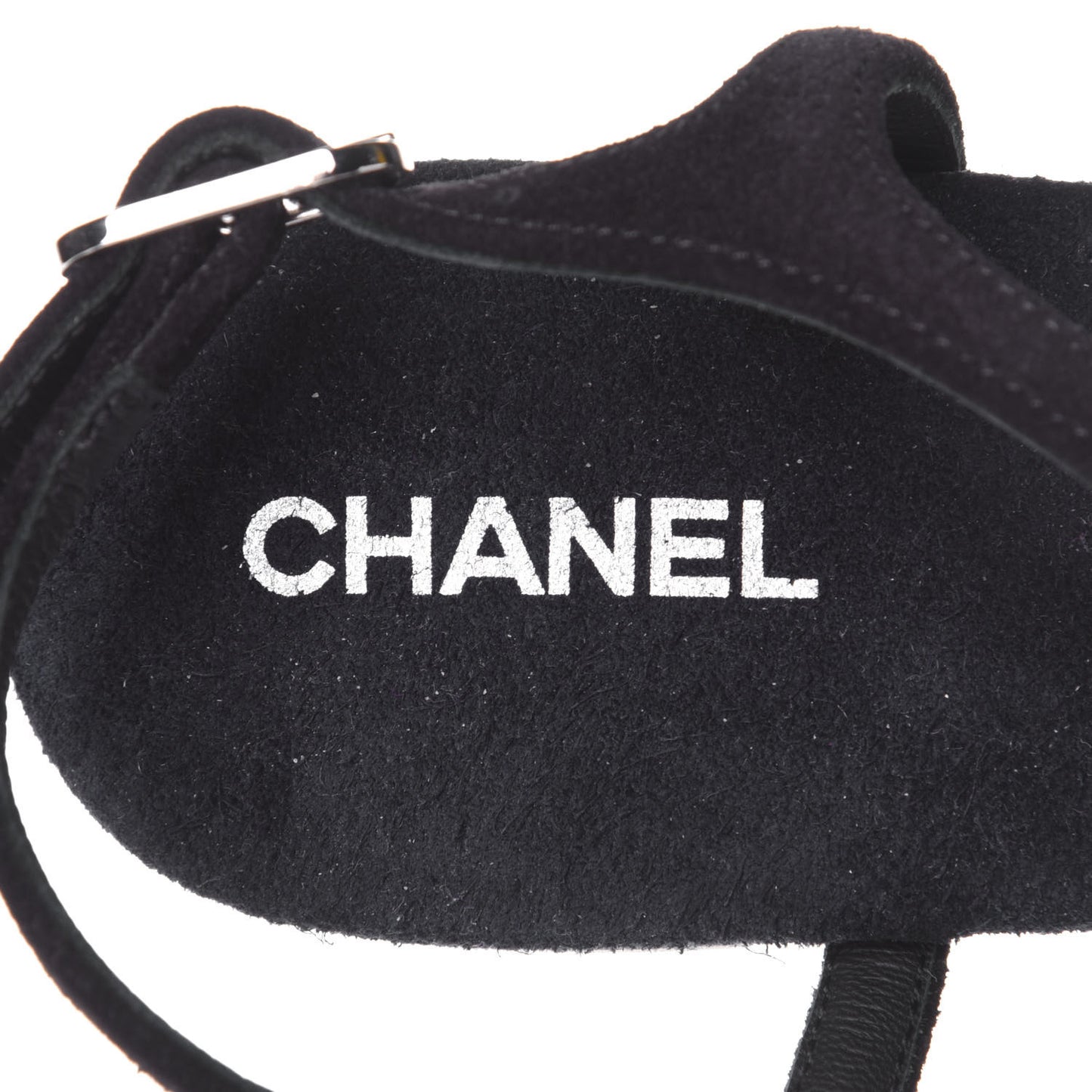Suede Goatskin CC Thong Sandals 36 Navy