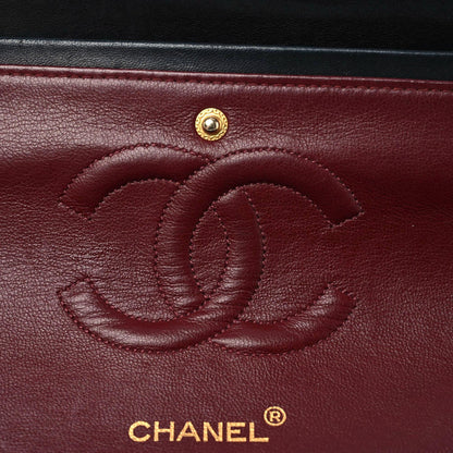 Chanel Lambskin Quilted Medium Double Flap Black 12 of 20