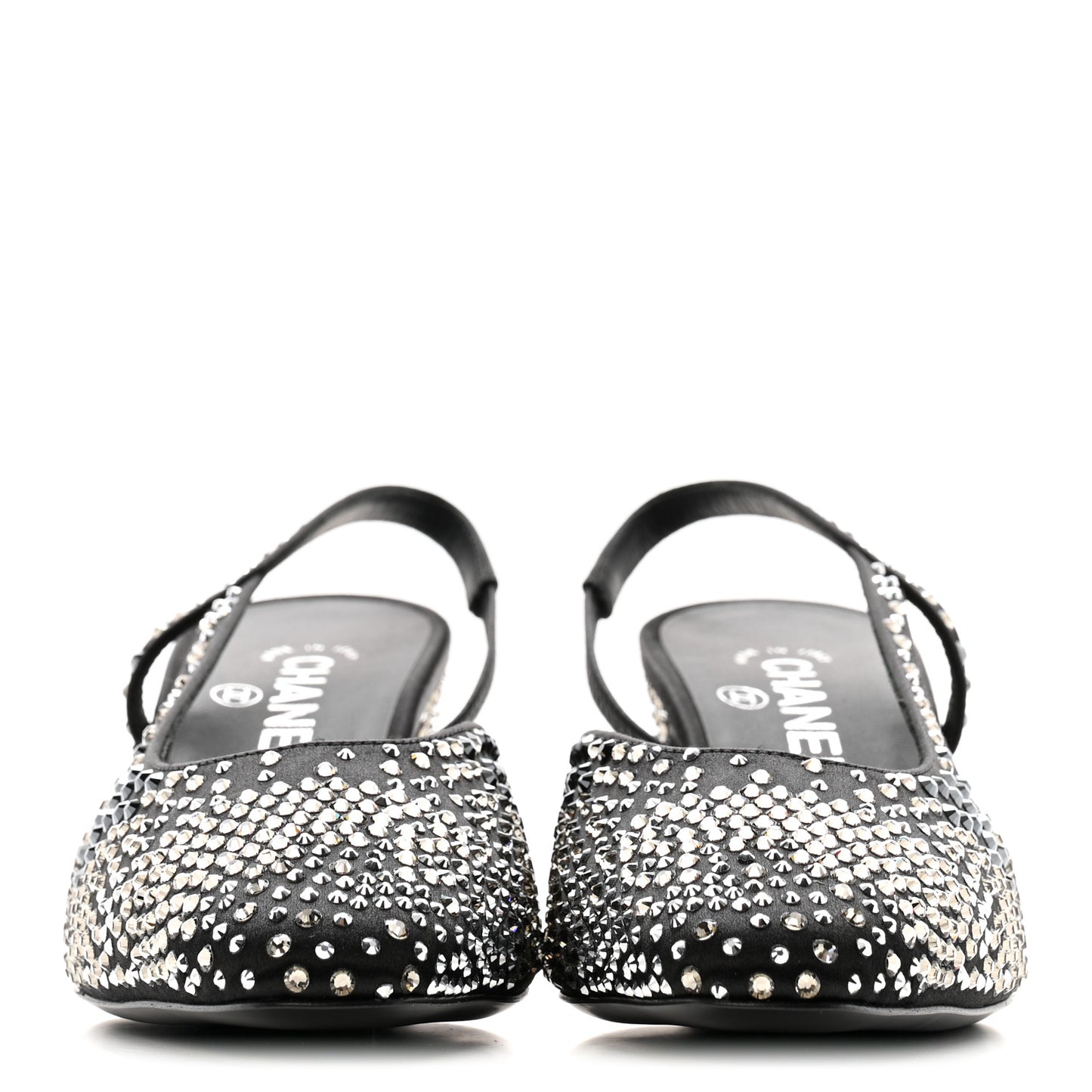 Strass Cap Toe CC Slingback Pumps 39.5 Black