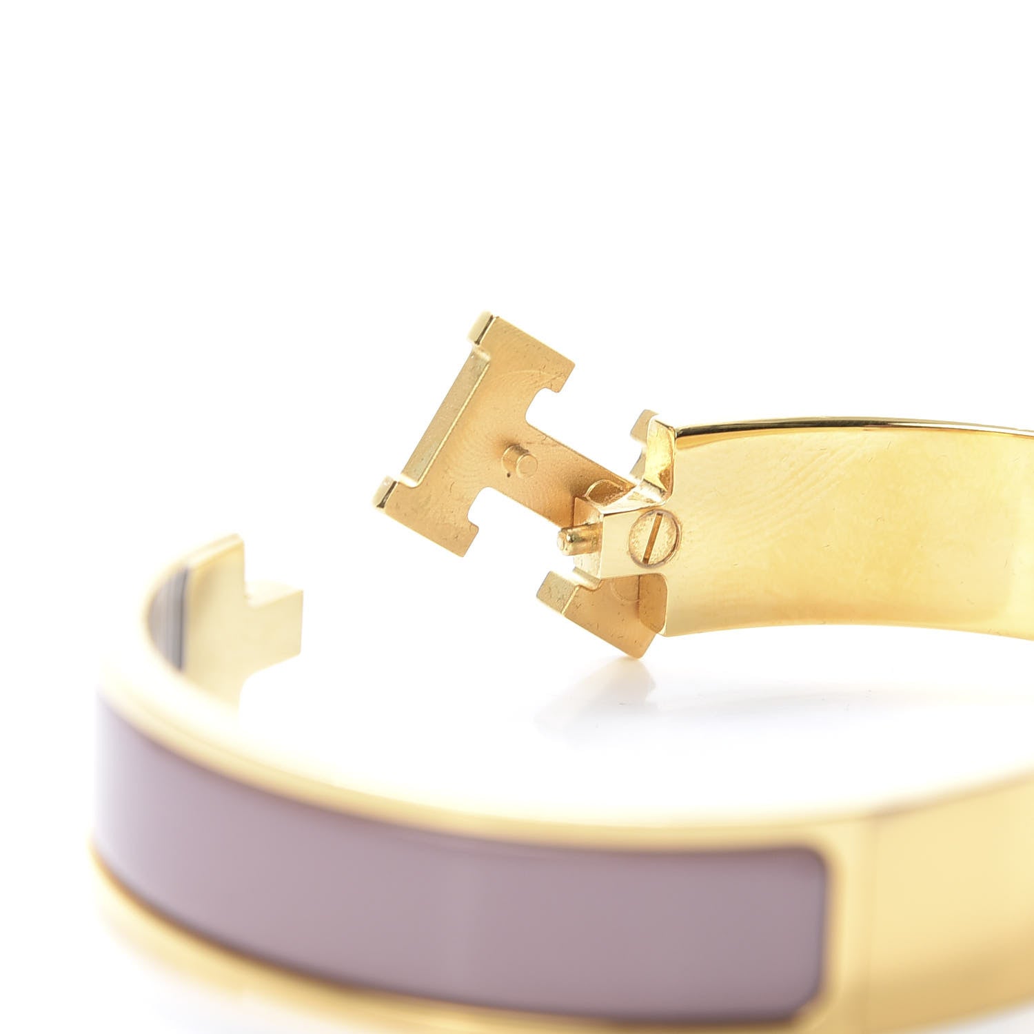 Hermes Enamel Narrow Clic Clac H Bracelet PM Bois De Rose 5 of 6