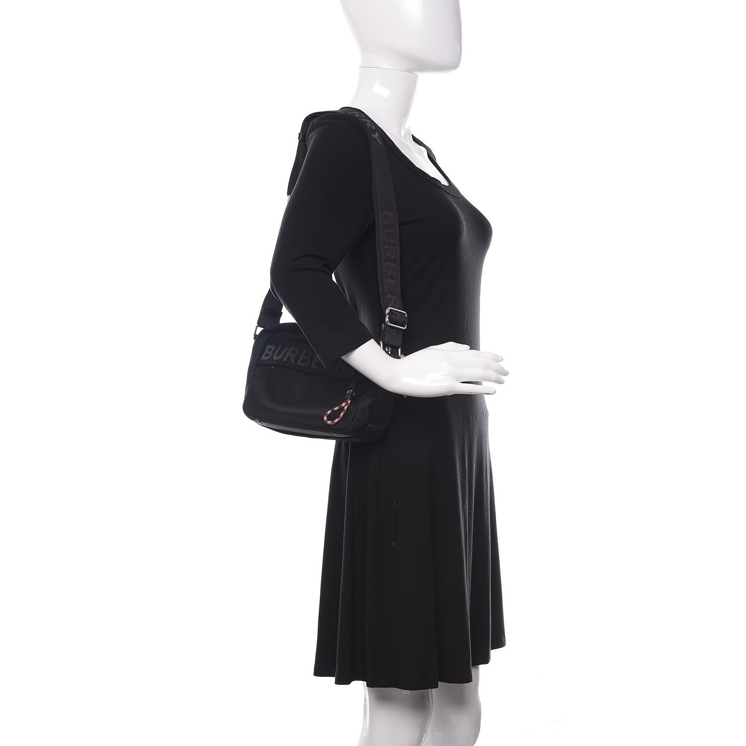 Burberry Nylon Logo Detail Crossbody Bag Black 2 of 9