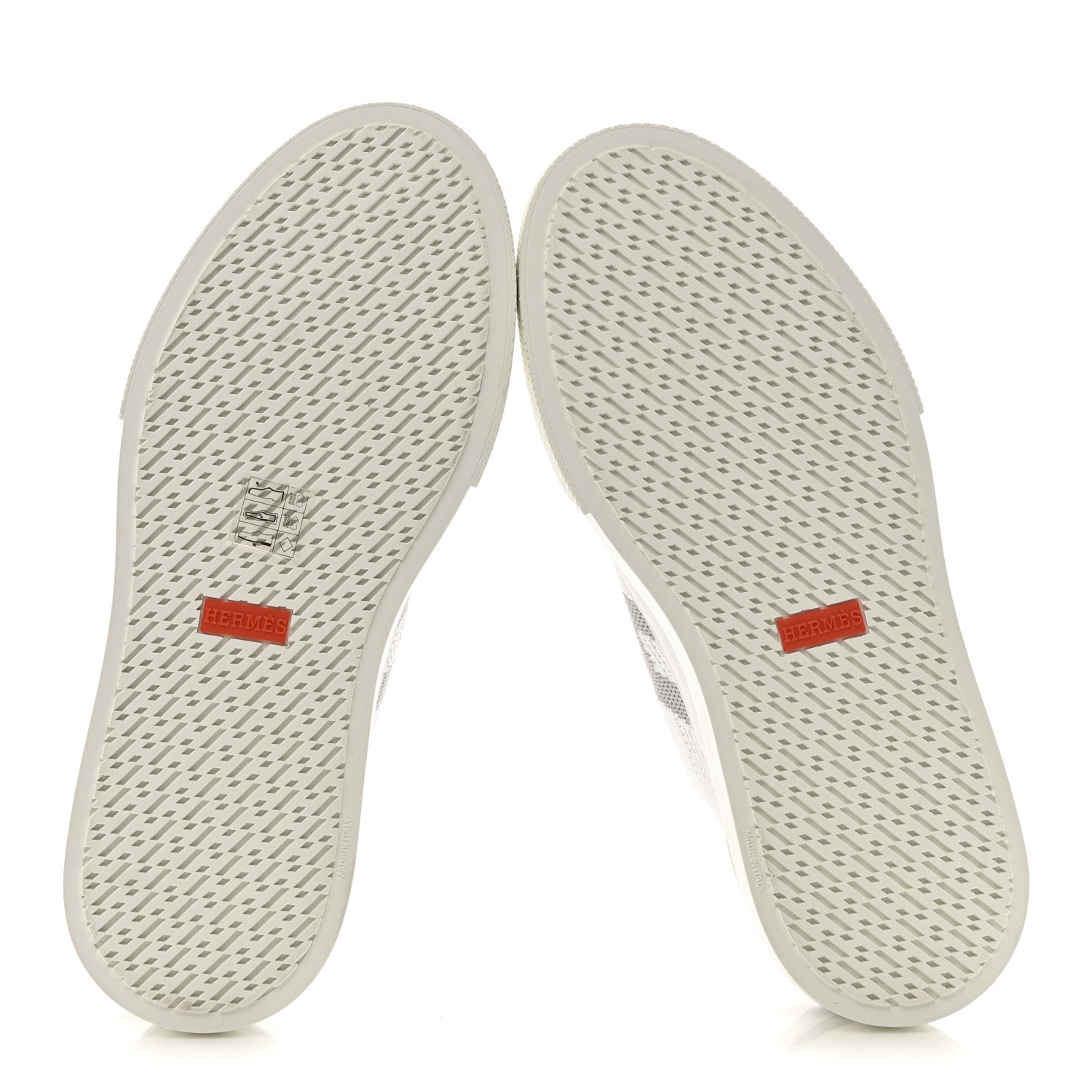 Hermes Calfskin Deep Sneakers 38 White Multicolor 6 of 11