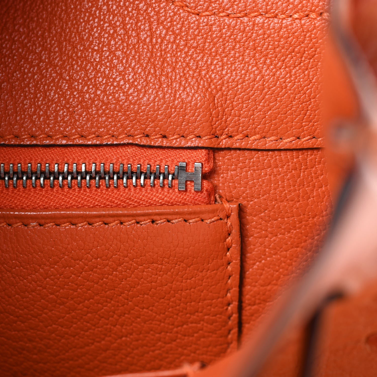 Hermes Ostrich Birkin 30 Orange 18 of 41