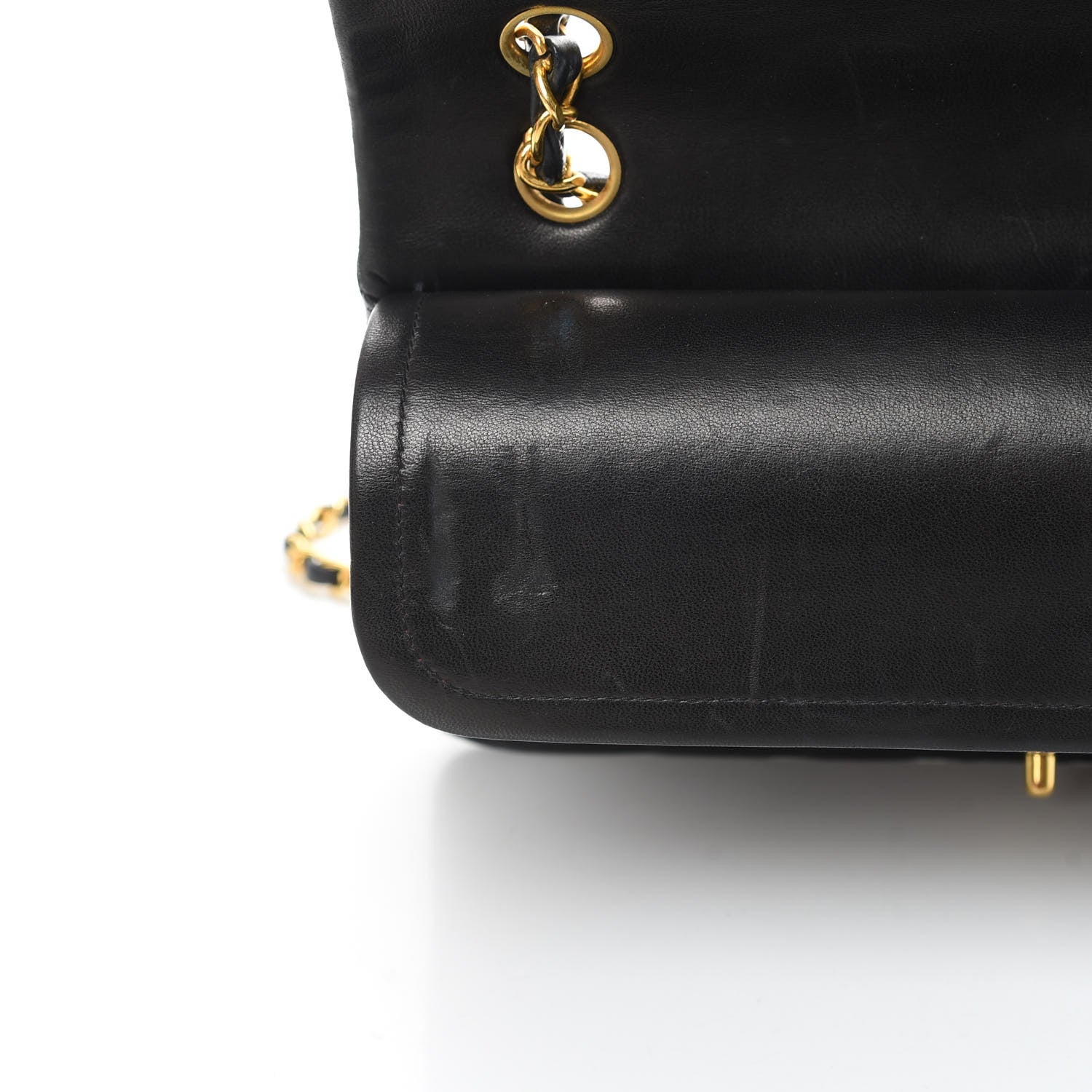 Chanel Lambskin Quilted Medium Double Flap Black 15 of 19