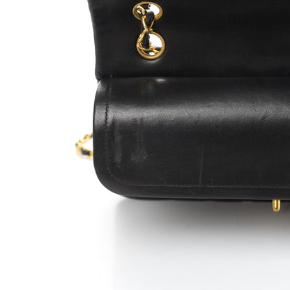 Chanel Lambskin Quilted Medium Double Flap Black 15 of 19