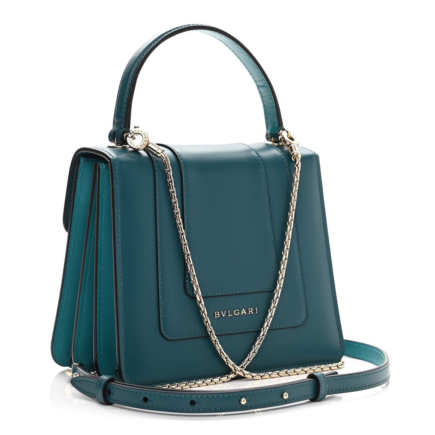 Calfskin Serpenti Forever Top Handle Blue