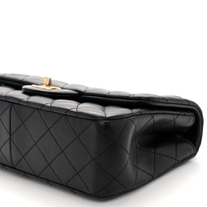 Chanel Lambskin Quilted Small Sweet Camellia Flap Black 10 of 11