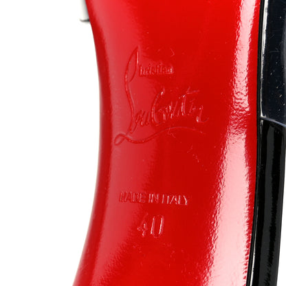 Christian Louboutin Patent PVC Posticha 80 Slingback Pumps 40 Black 8 of 9