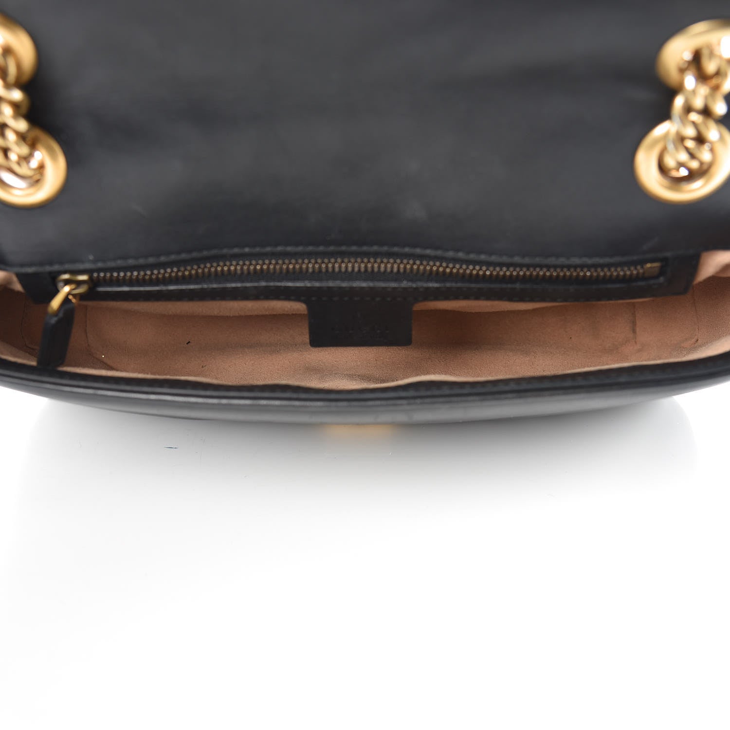 Gucci Calfskin Matelasse Small GG Marmont Shoulder Bag Black 5 of 11