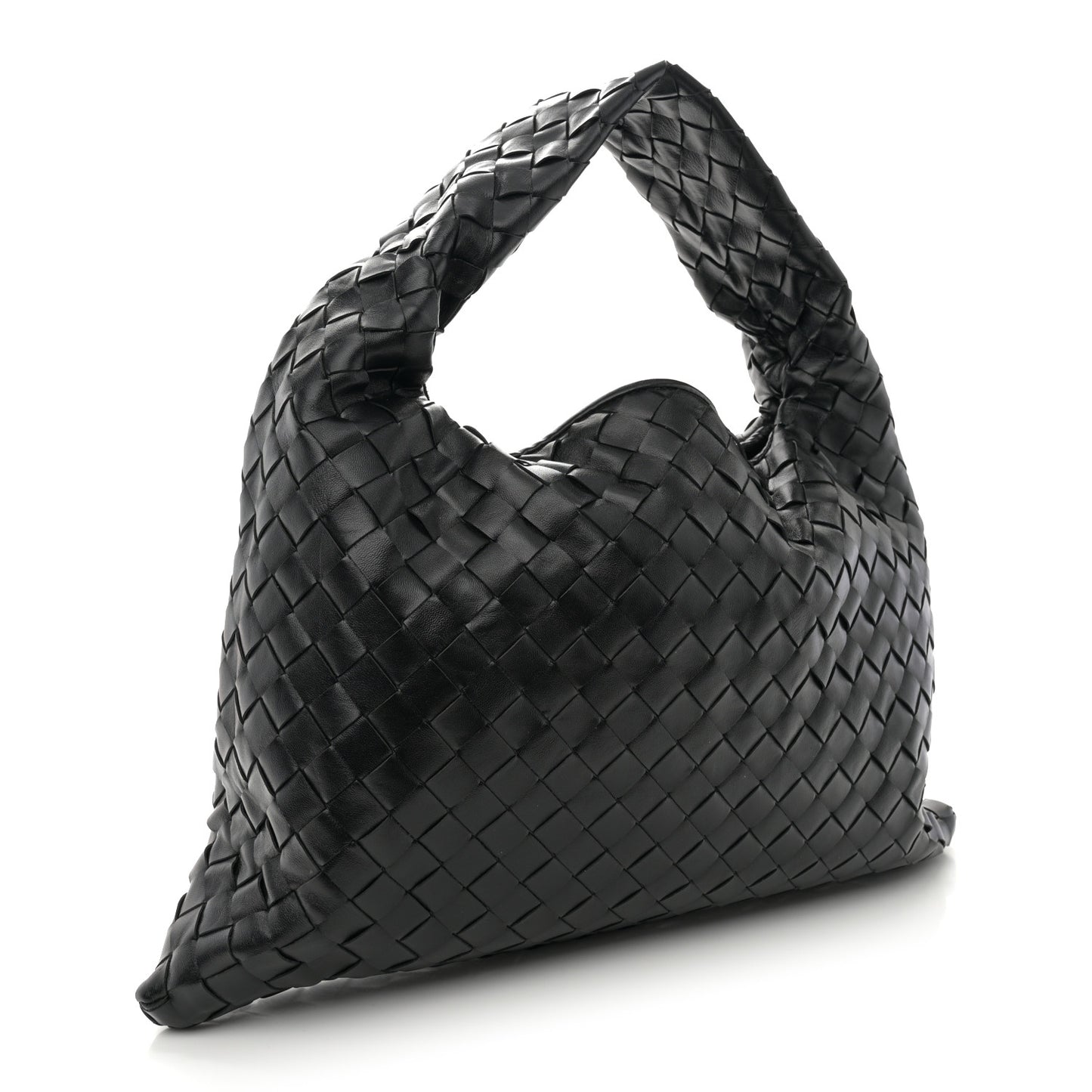 Calfskin Intrecciato Small Hop Black