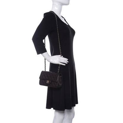 Chanel Lambskin Quilted Mini Rectangular Flap Dark Brown 2 of 11