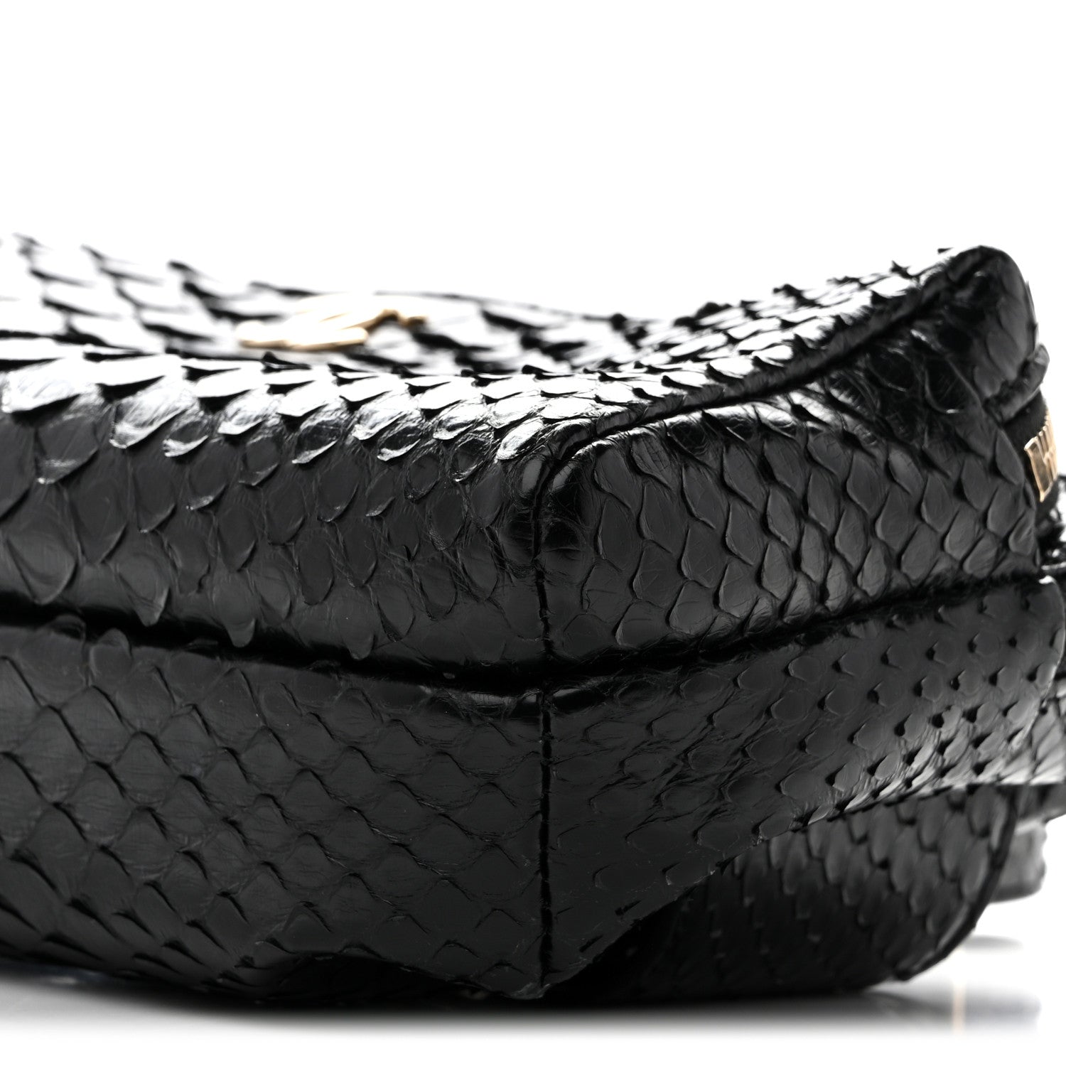 Chanel Snakeskin Waist Bag Black 10 of 15