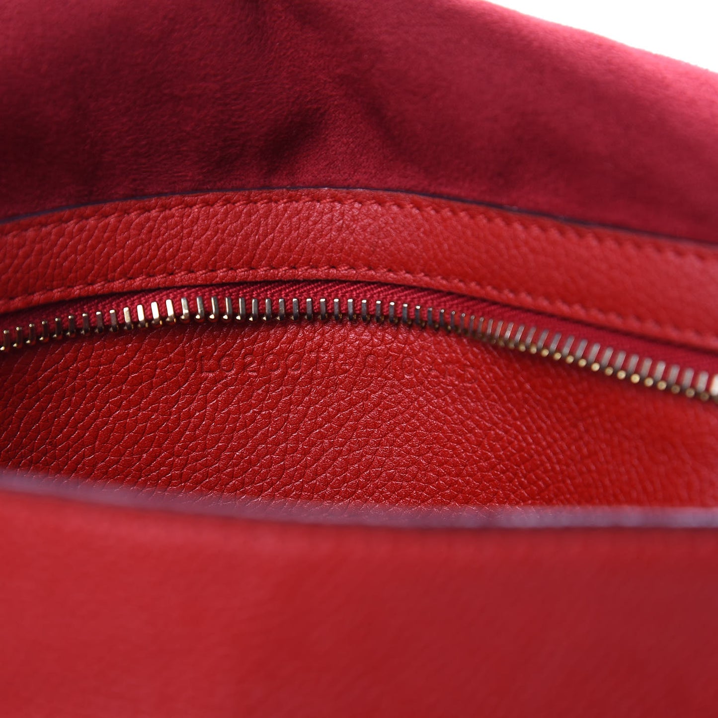 Pebbled Calfskin Large Jennifer Flame Red