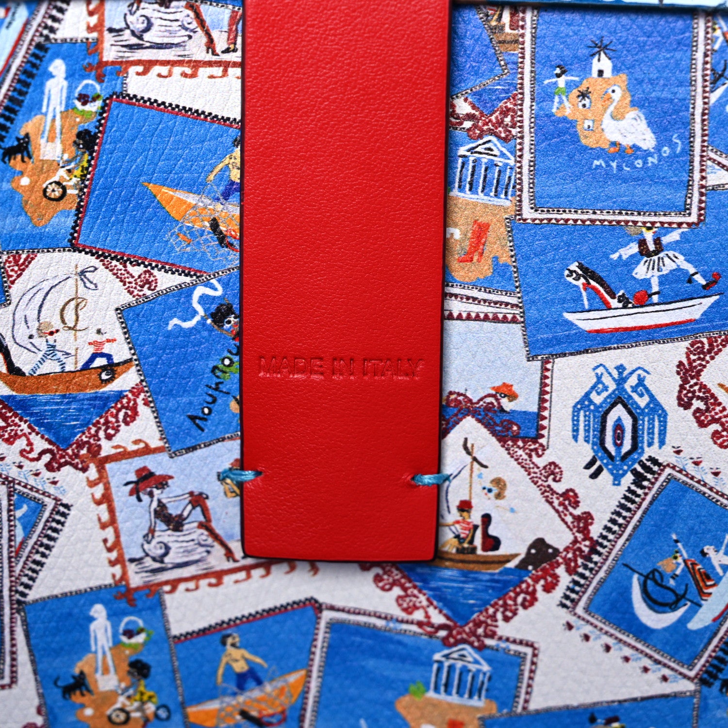 Christian Louboutin Patent Calfskin Small Greekaba Cabata Tote Blue 8 of 12