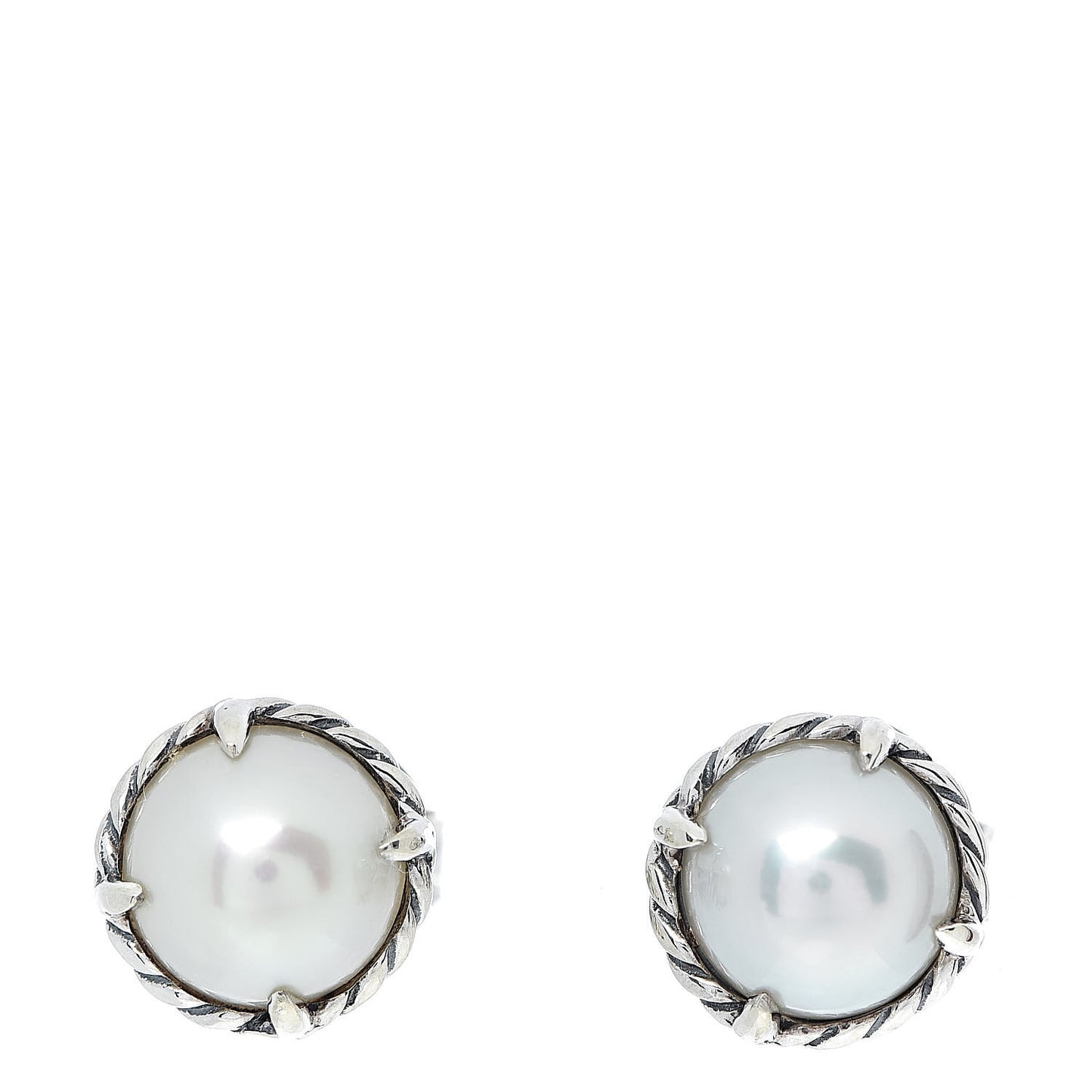 Sterling Silver Pearl 10mm Chatelaine Earrings