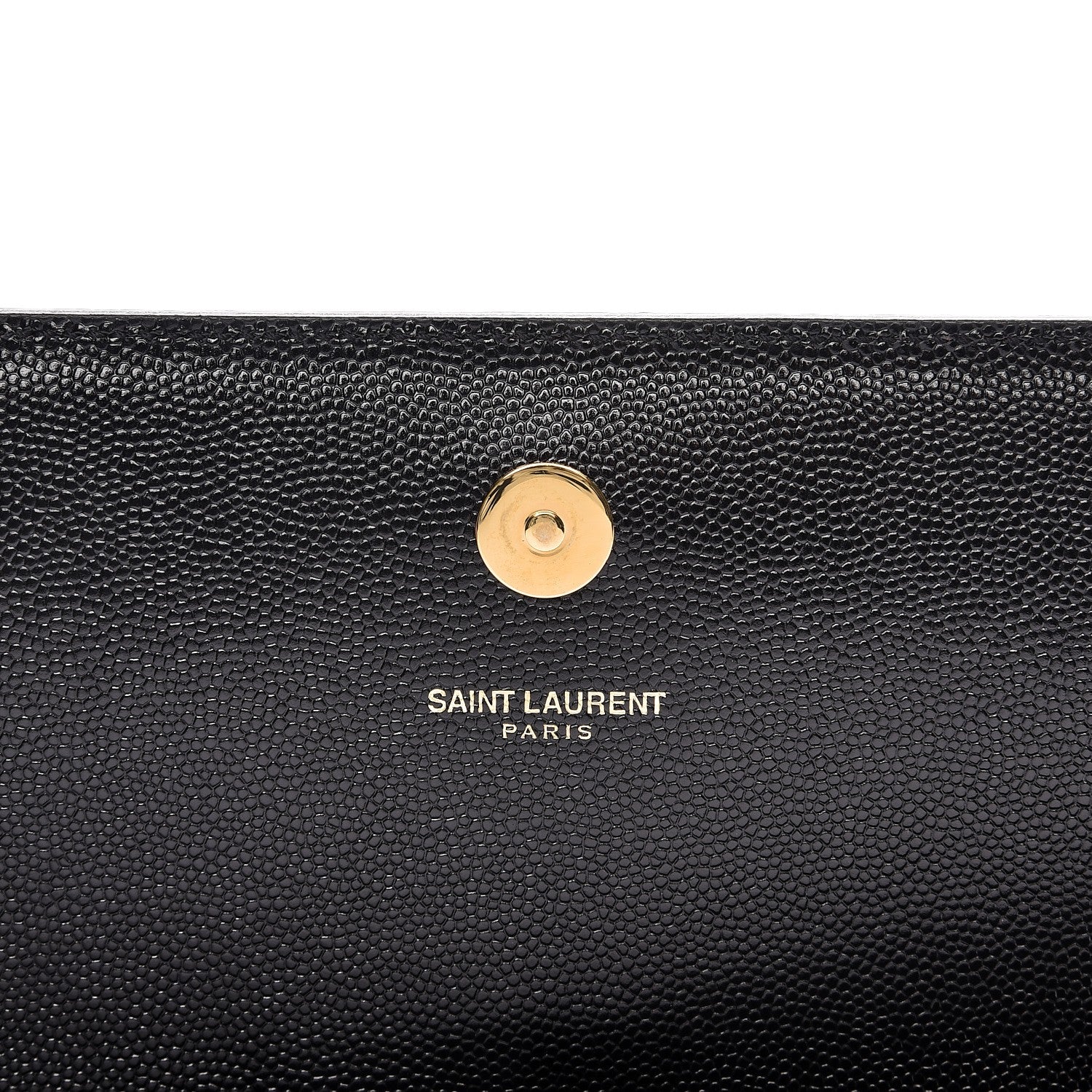 Saint Laurent Grain De Poudre Monogram Cassandre Clutch Black 6 of 8
