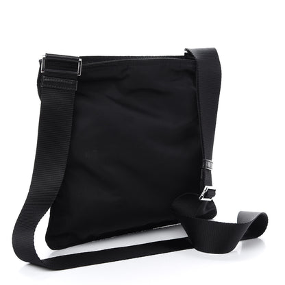 Prada Nylon Saffiano Flat Messenger Bag Black 3 of 9