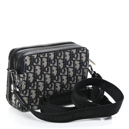 Christian Dior Oblique Pouch Navy Blue 3 of 10
