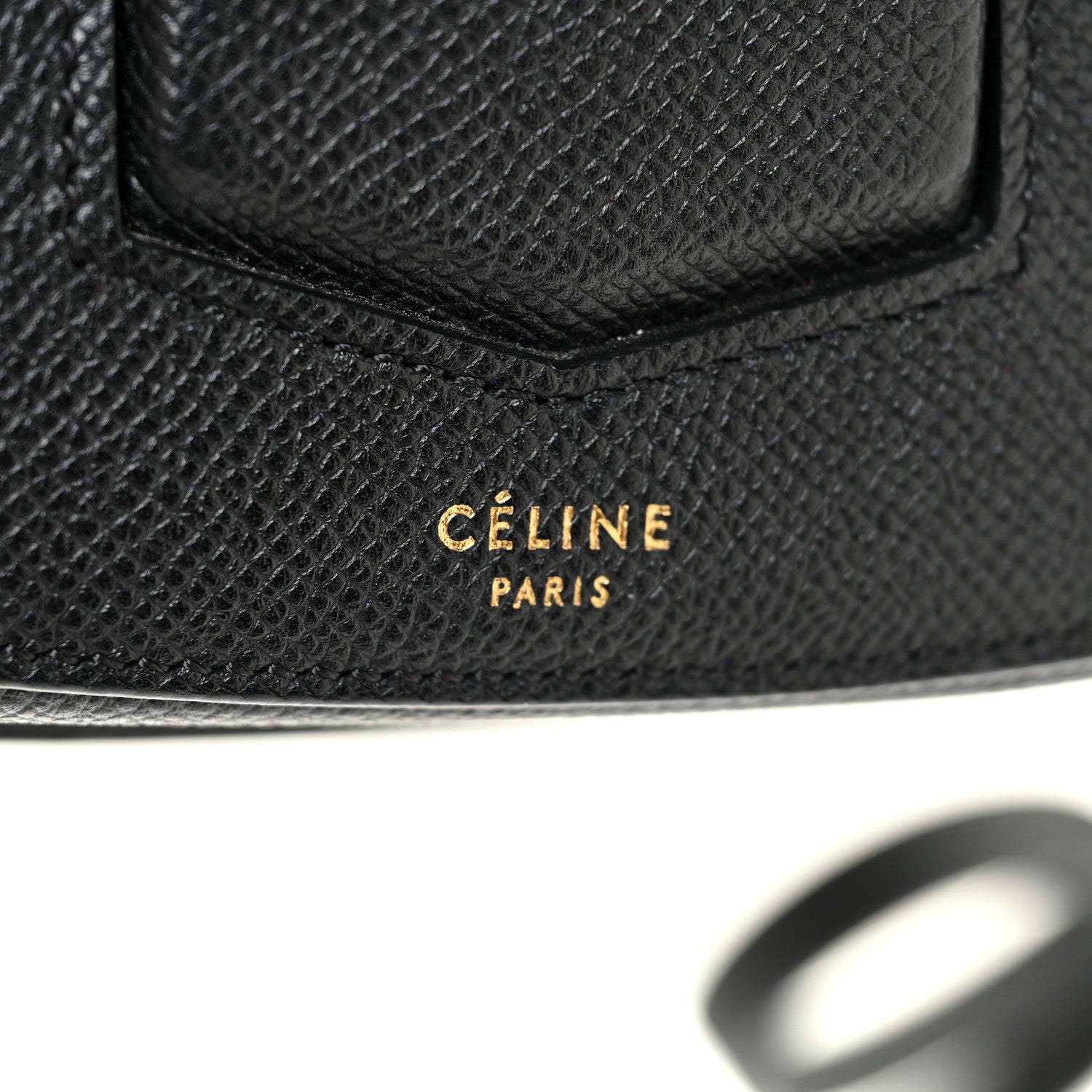 Celine Grained Calfskin Small Trotteur Black 7 of 10