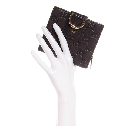 Gucci Guccissima D Ring Compact Wallet Chocolate Brown 2 of 8