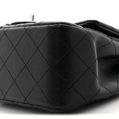 Chanel Lambskin Quilted Mini Square Flap Black 10 of 10