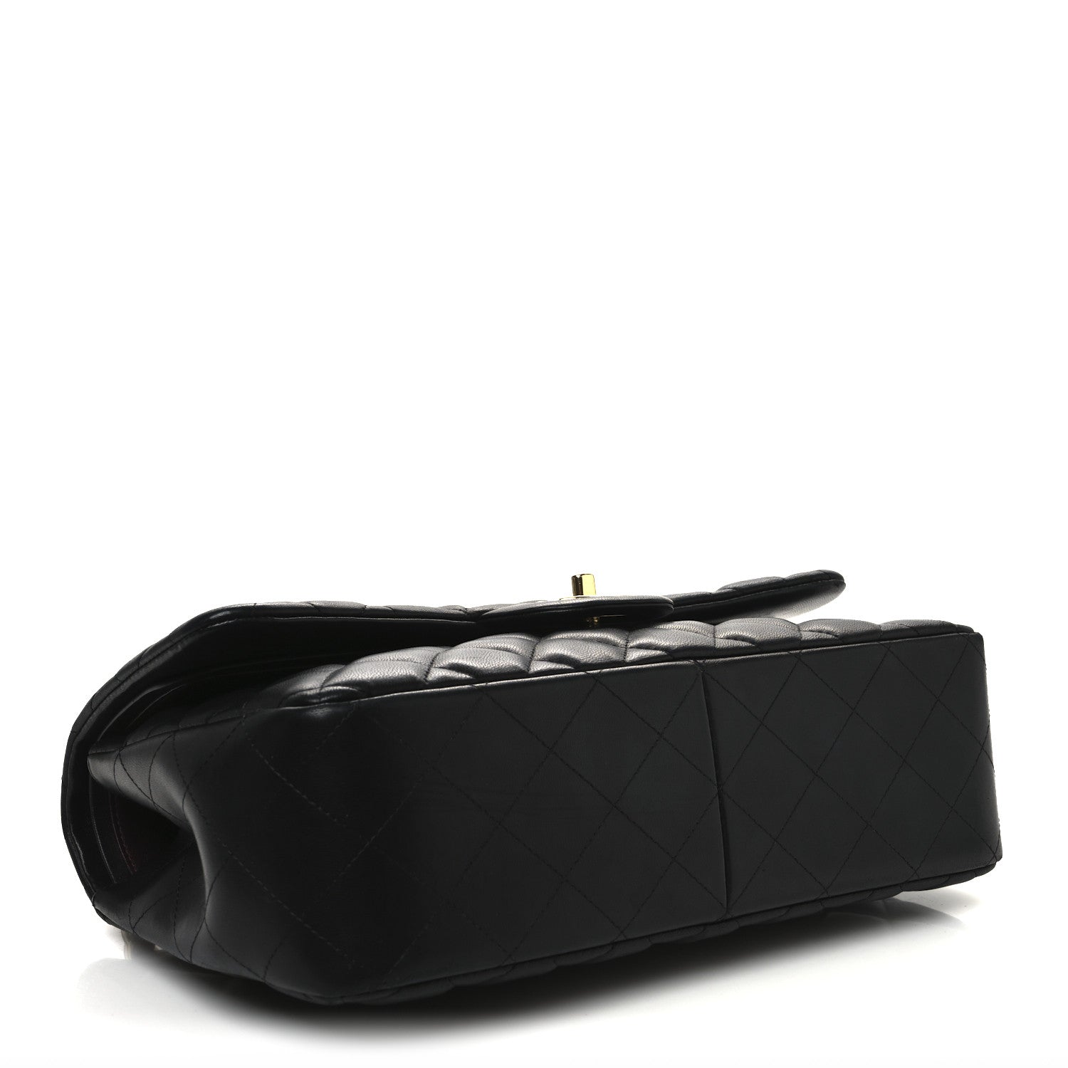 Chanel Lambskin Quilted Jumbo Double Flap Black 4 of 12