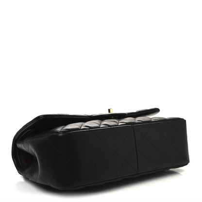 Chanel Lambskin Quilted Jumbo Double Flap Black 4 of 12