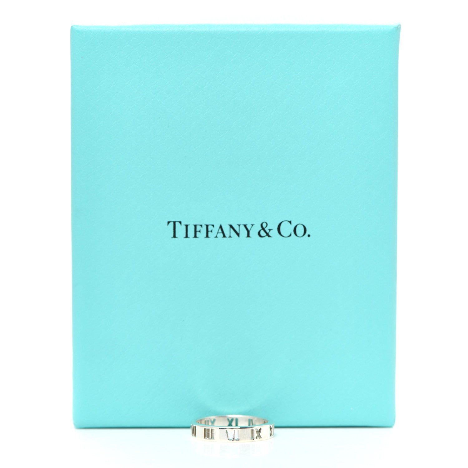 Tiffany Sterling Silver Narrow Atlas Pierced Ring 53 6.25 5 of 5