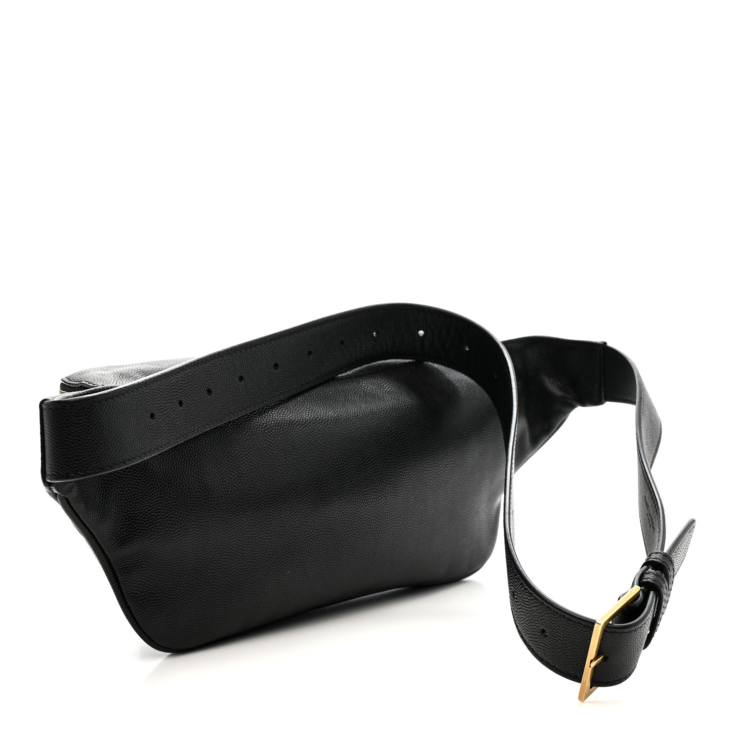 Saint Laurent Grain De Poudre Monogram Belt Bag Black 4 of 21