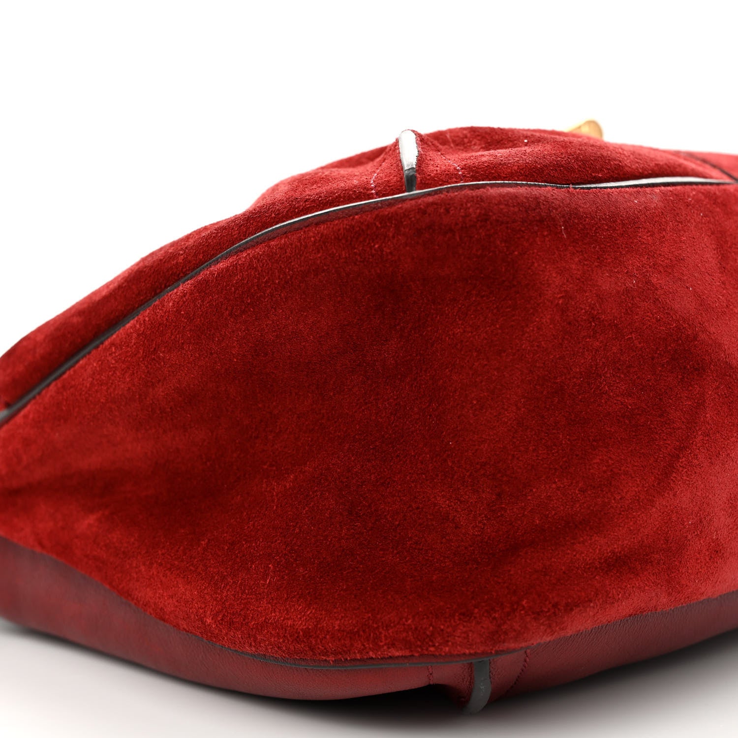 Chloe Suede Embellished Medium Lexa Shoulder Bag Sienna Red 9 of 14