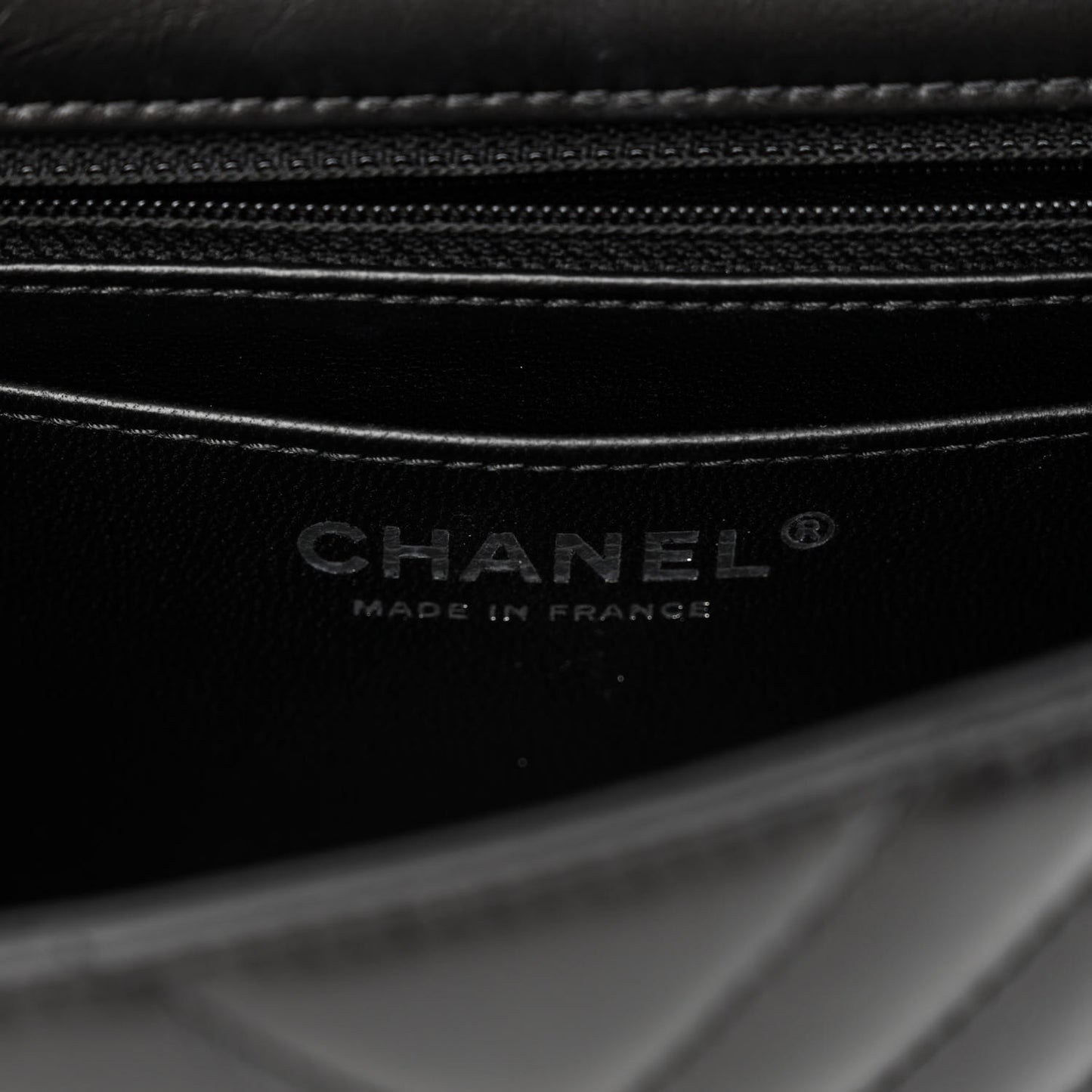 Aged Calfskin Chevron Quilted 2.55 Reissue Mini Flap So Black