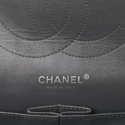 Chanel Striated Patent Quilted Jumbo Double Flap Black 6 of 17