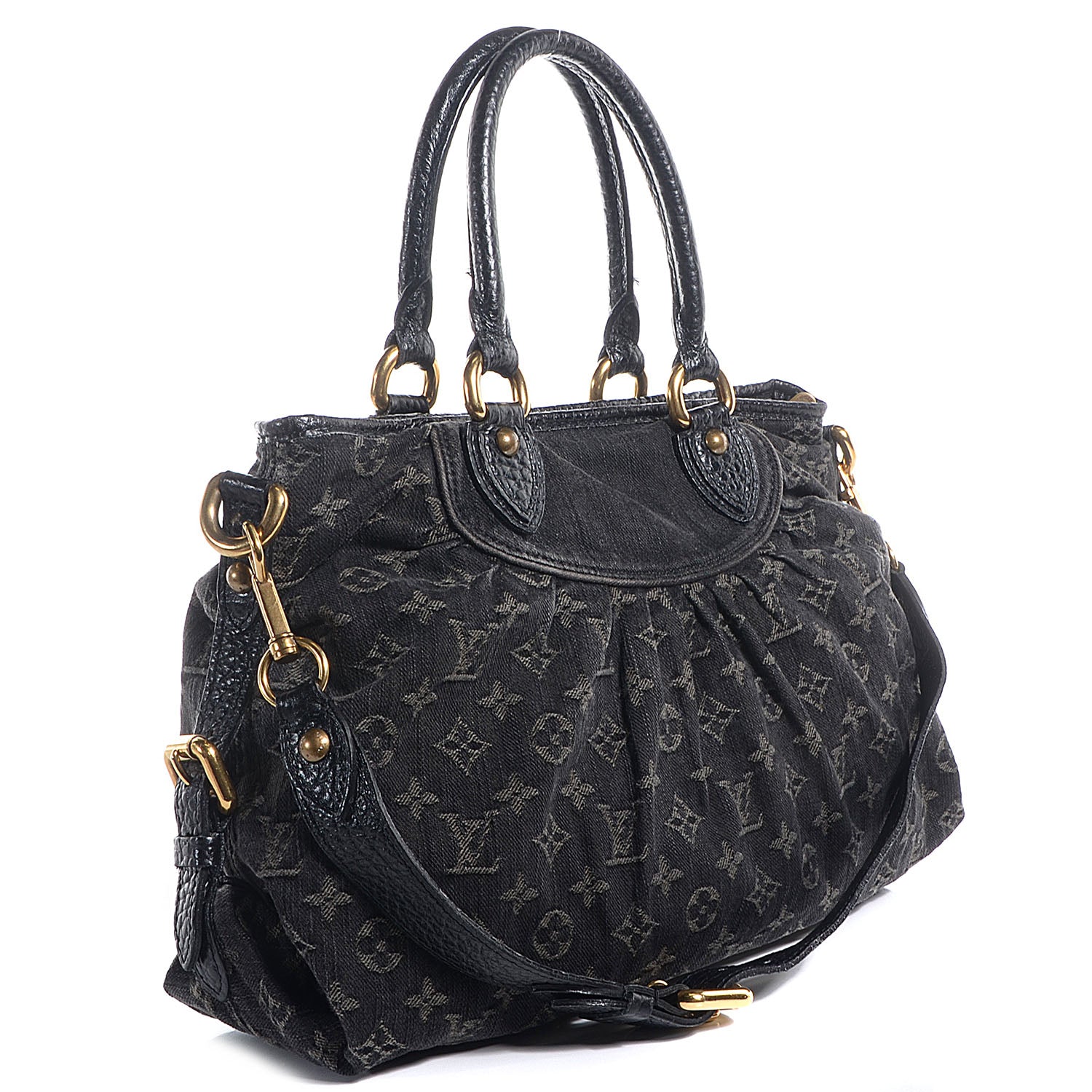 Louis Vuitton Denim Neo Cabby MM Black 3 of 7