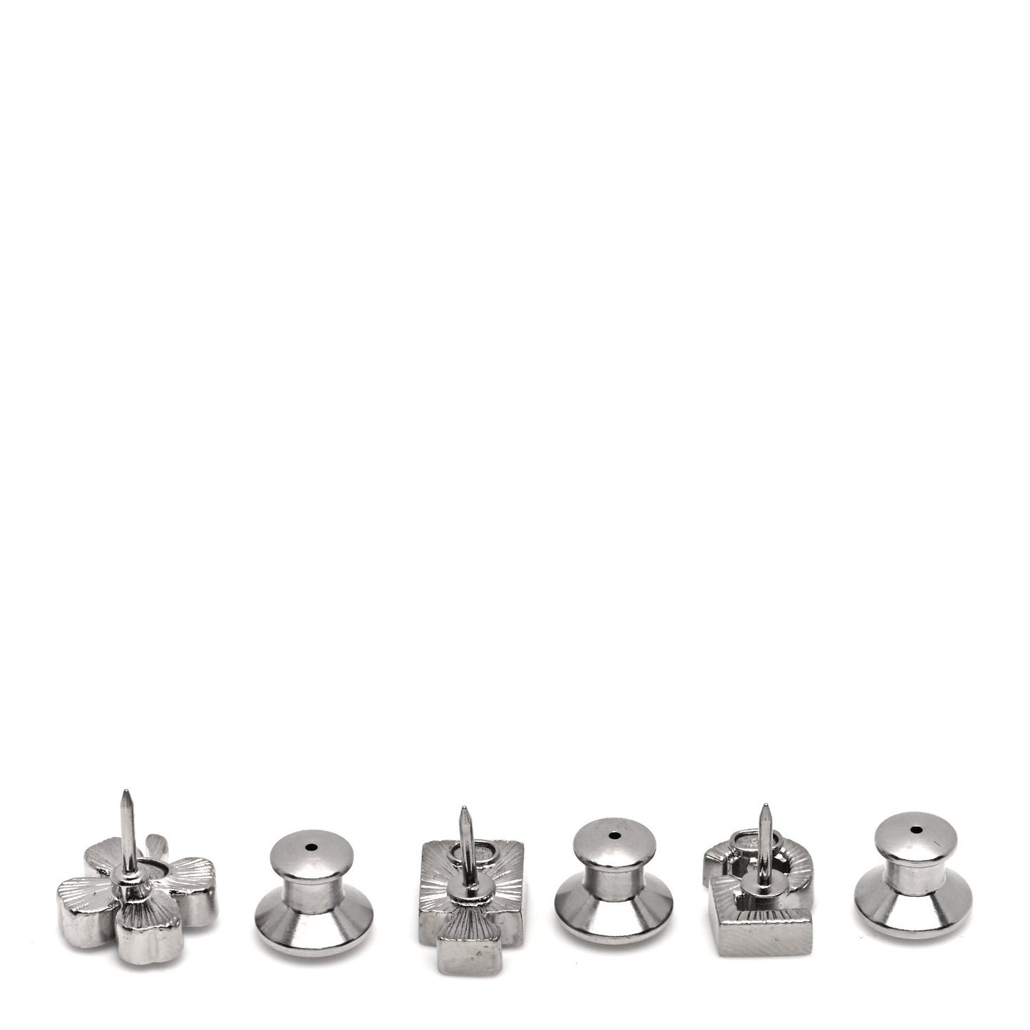 Crystal Lucky No 5 CC Brooch Set Silver
