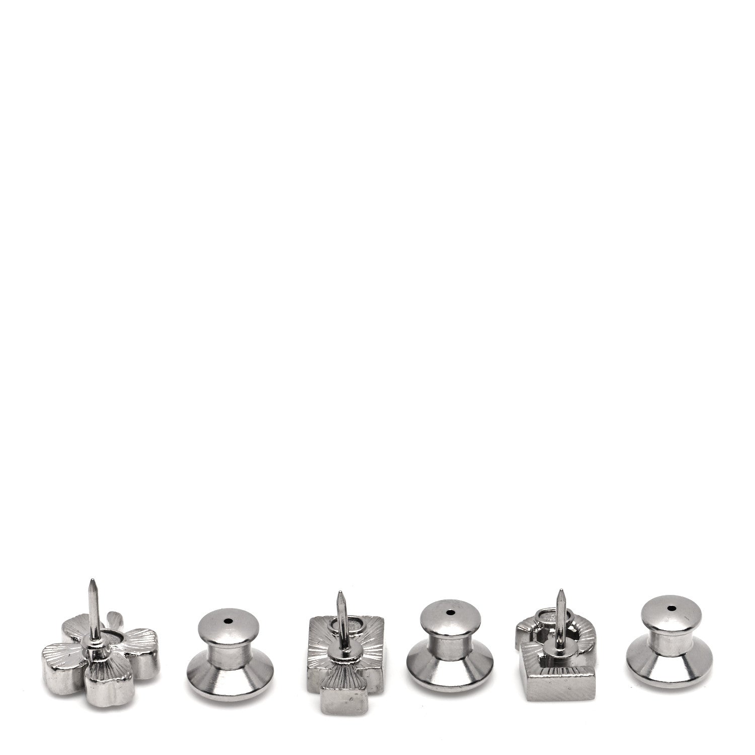 Chanel Crystal Lucky No 5 CC Brooch Set Silver 3 of 4