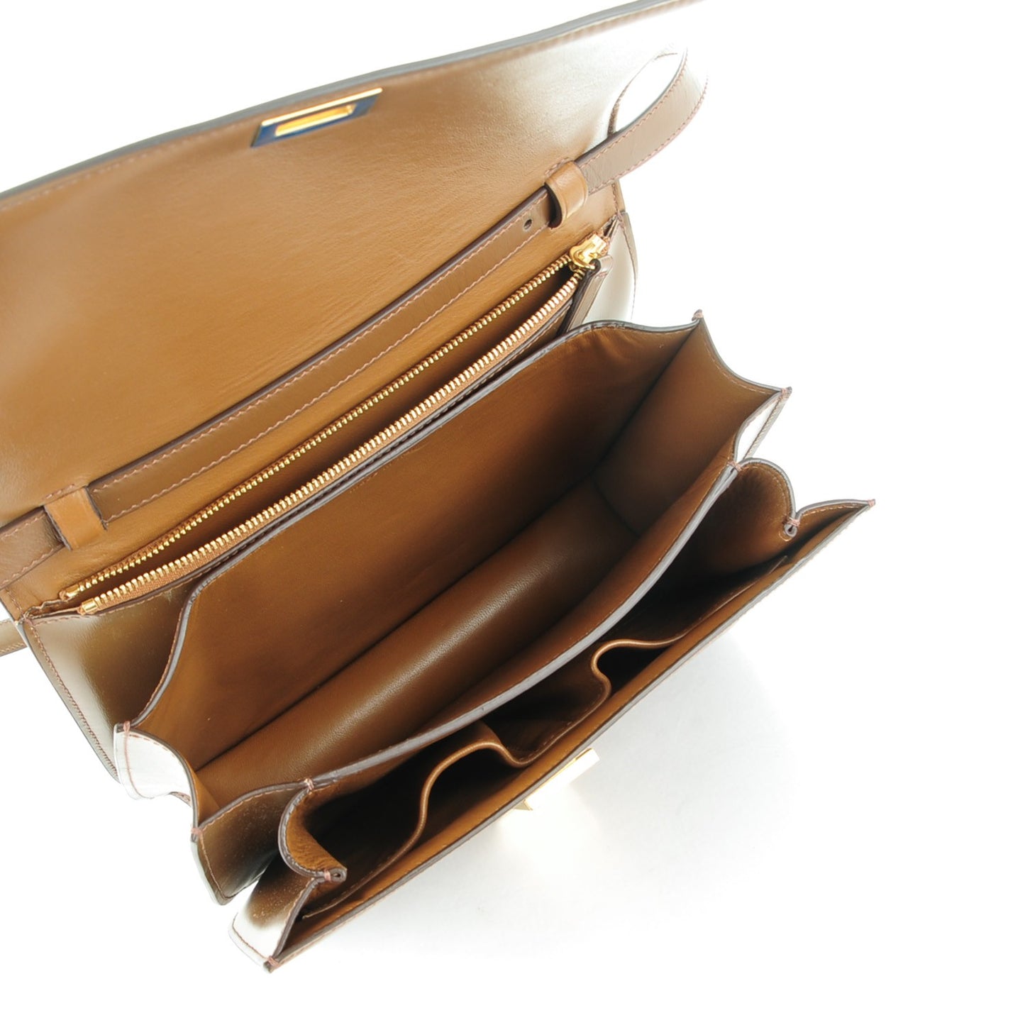 Box Calfskin Medium Classic Box Flap Bag Camel