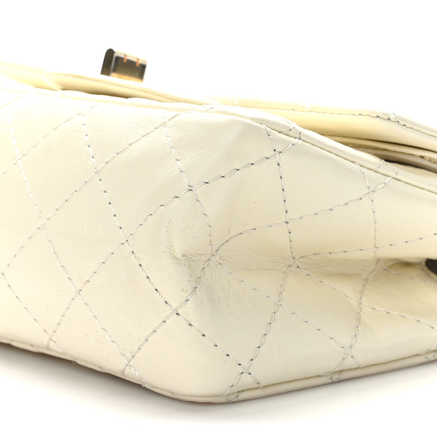 Chanel Aged Calfskin Quilted 2.55 Reissue 224 Flap White 8 of 10