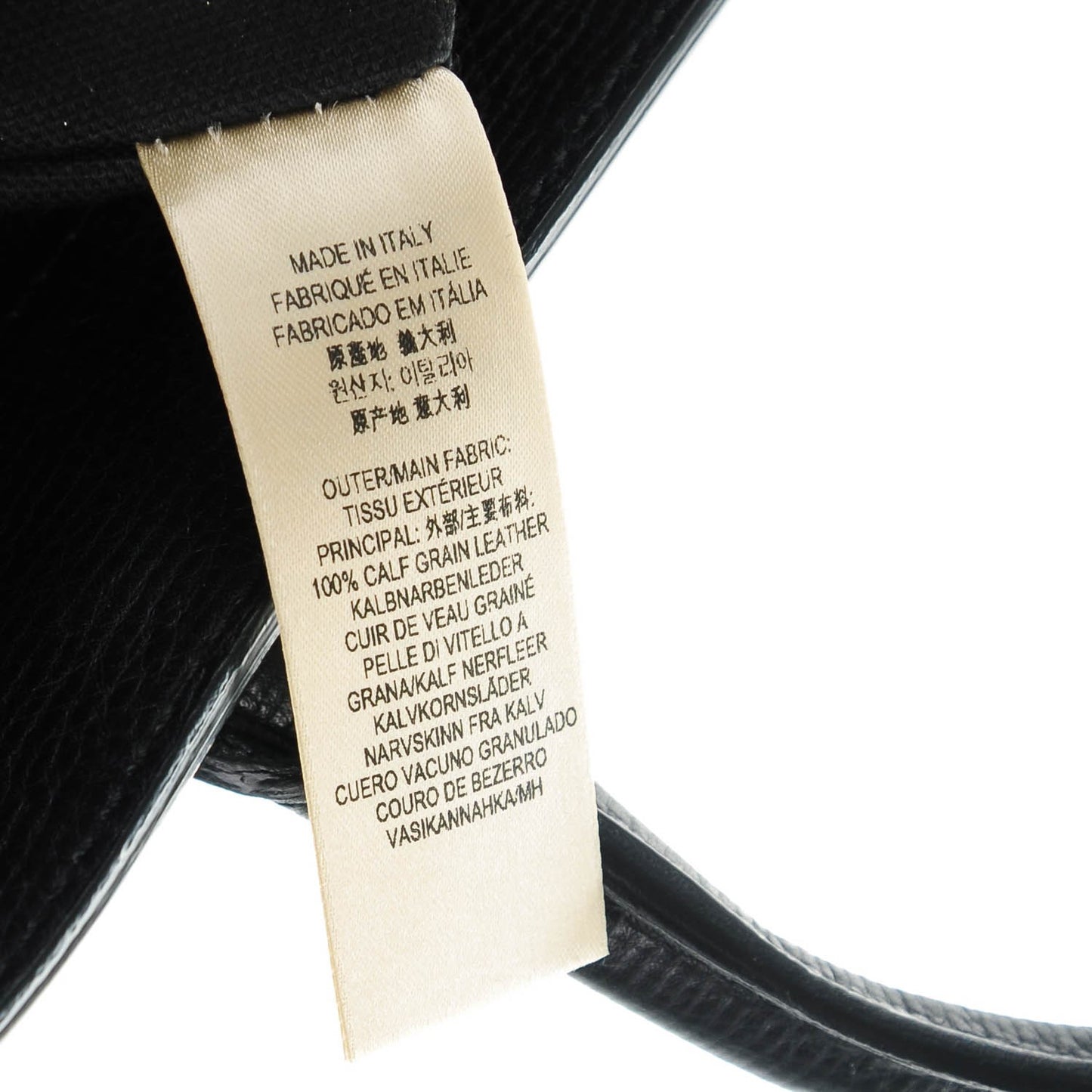 Grainy Calfskin House Check Medium Banner Tote Black