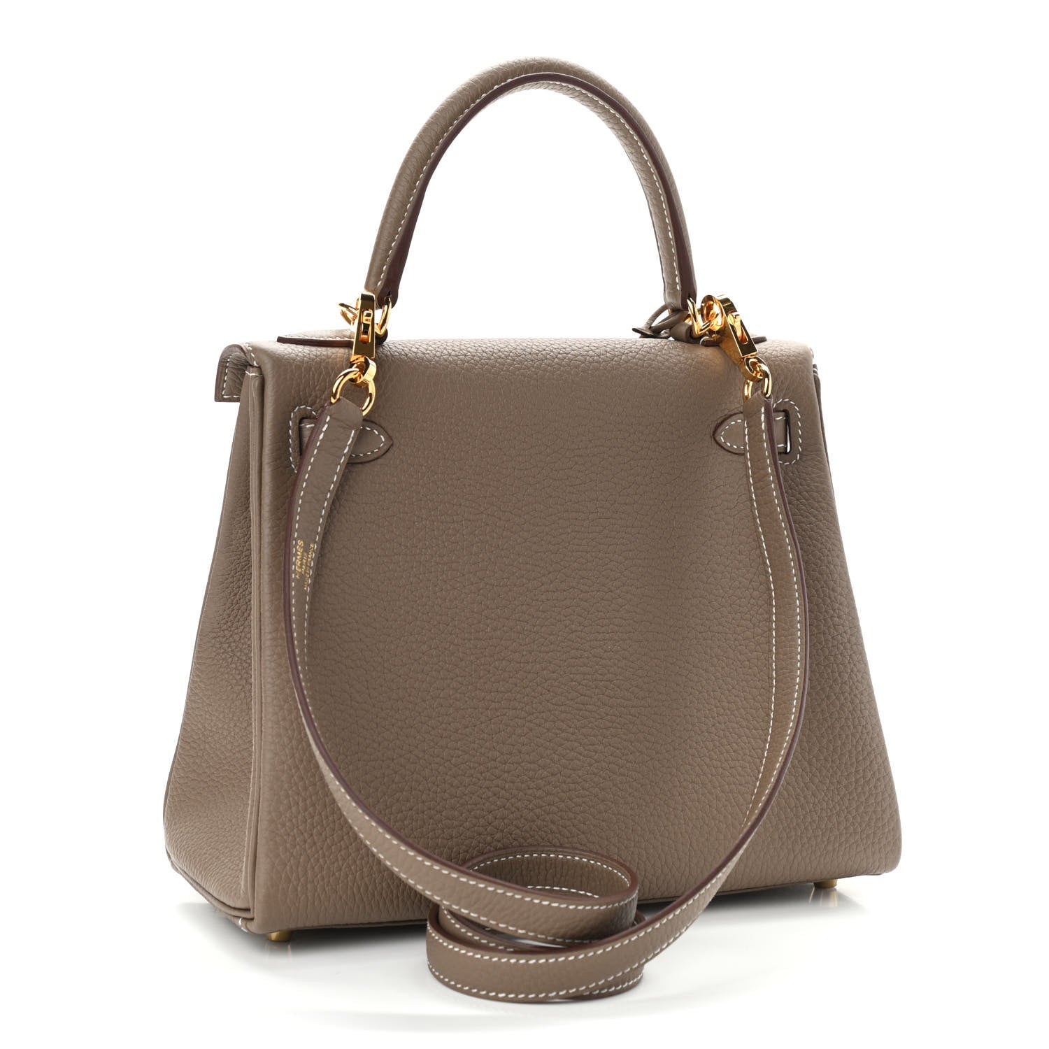 Hermes Togo Kelly Retourne 25 Etoupe 3 of 11