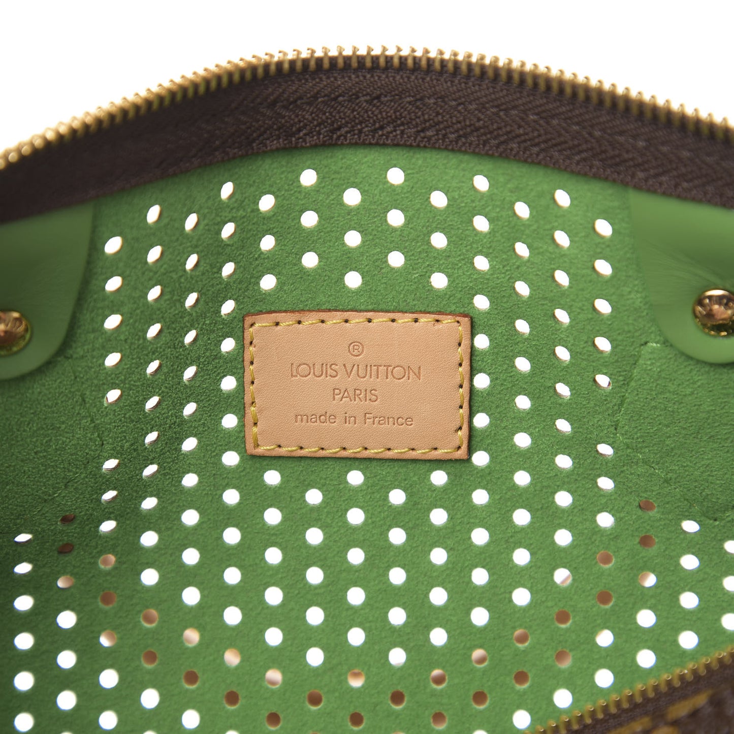 Monogram Perforated Speedy 30 Green