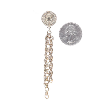 Chanel CC Chain Drop Earrings Light Gold 2 of 5