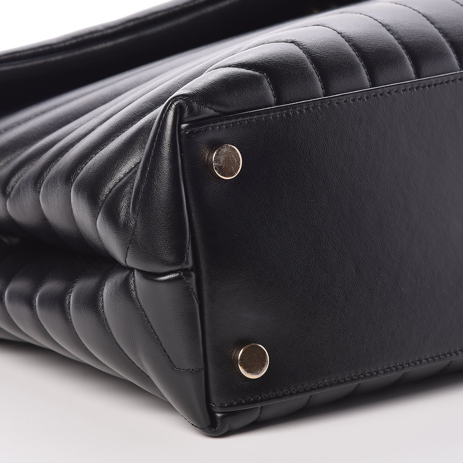 Saint Laurent Calfskin Y Quilted Monogram Large Loulou Chain Satchel Black 7 of 8