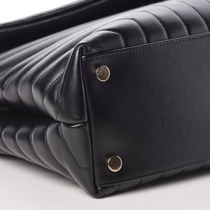 Saint Laurent Calfskin Y Quilted Monogram Large Loulou Chain Satchel Black 7 of 8